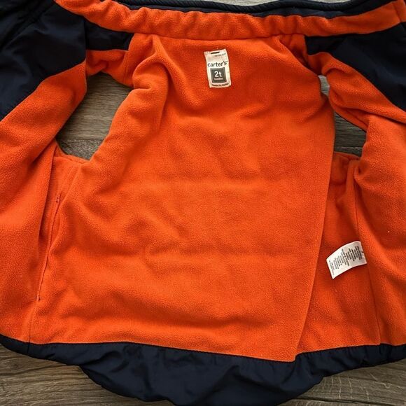 Carter's Boys Winter Fleece Lined Zipper Vest 2t - Picture 3 of 3